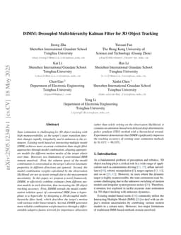 DIMM: Decoupled Multi-hierarchy Kalman Filter for 3D Object Tracking