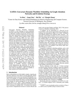 GATES: Cost-aware Dynamic Workflow Scheduling via Graph Attention Networks and Evolution Strategy