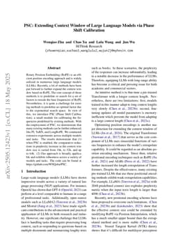 PSC: Extending Context Window of Large Language Models via Phase Shift Calibration