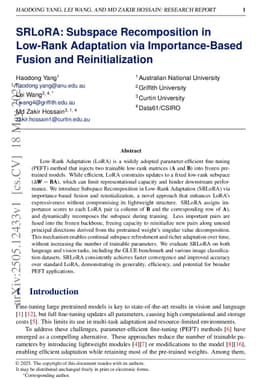 SRLoRA: Subspace Recomposition in Low-Rank Adaptation via Importance-Based Fusion and Reinitialization