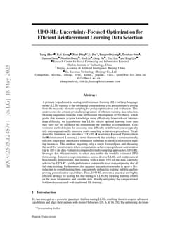 UFO-RL: Uncertainty-Focused Optimization for Efficient Reinforcement Learning Data Selection
