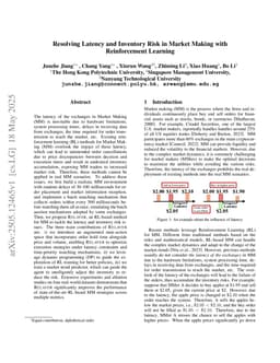 Resolving Latency and Inventory Risk in Market Making with Reinforcement Learning