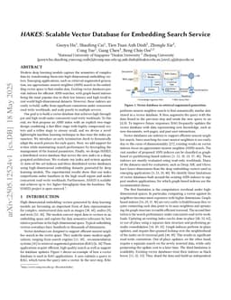 HAKES: Scalable Vector Database for Embedding Search Service