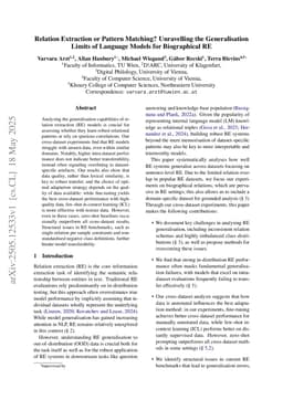 Relation Extraction or Pattern Matching? Unravelling the Generalisation Limits of Language Models for Biographical RE