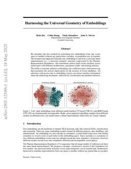 Harnessing the Universal Geometry of Embeddings
