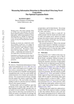 Measuring Information Distortion in Hierarchical Ultra long Novel Generation:The Optimal Expansion Ratio