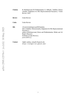 AdaDim: Dimensionality Adaptation for SSL Representational Dynamics