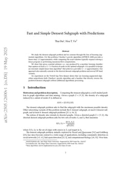 Fast and Simple Densest Subgraph with Predictions