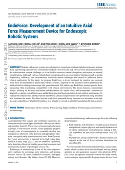 EndoForce: Development of an Intuitive Axial Force Measurement Device for Endoscopic Robotic Systems