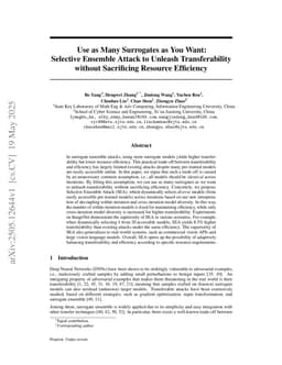 Use as Many Surrogates as You Want: Selective Ensemble Attack to Unleash Transferability without Sacrificing Resource Efficiency