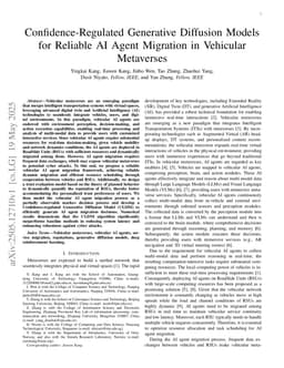 Confidence-Regulated Generative Diffusion Models for Reliable AI Agent Migration in Vehicular Metaverses