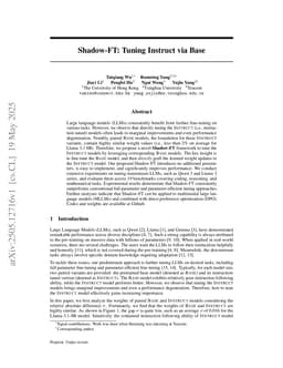 Shadow-FT: Tuning Instruct via Base