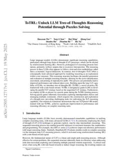 ToTRL: Unlock LLM Tree-of-Thoughts Reasoning Potential through Puzzles Solving