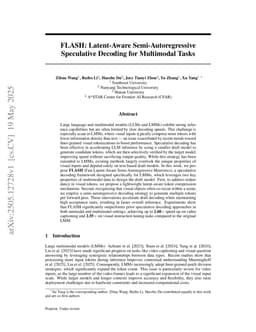 FLASH: Latent-Aware Semi-Autoregressive Speculative Decoding for Multimodal Tasks