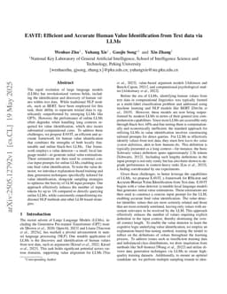 EAVIT: Efficient and Accurate Human Value Identification from Text data via LLMs