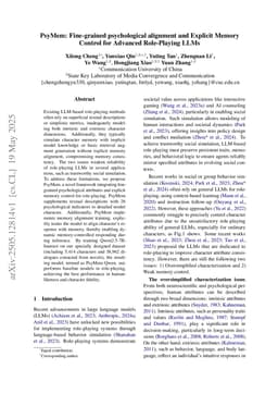 PsyMem: Fine-grained psychological alignment and Explicit Memory Control for Advanced Role-Playing LLMs