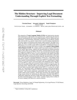 The Hidden Structure -- Improving Legal Document Understanding Through Explicit Text Formatting