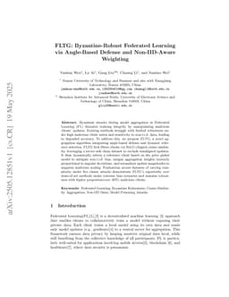 FLTG: Byzantine-Robust Federated Learning via Angle-Based Defense and Non-IID-Aware Weighting
