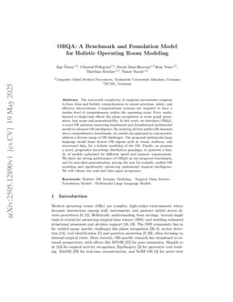 ORQA: A Benchmark and Foundation Model for Holistic Operating Room Modeling