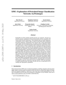 EPIC: Explanation of Pretrained Image Classification Networks via Prototype