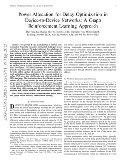 Power Allocation for Delay Optimization in Device-to-Device Networks: A Graph Reinforcement Learning Approach