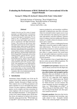 Evaluating the Performance of RAG Methods for Conversational AI in the Airport Domain
