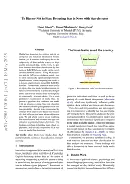 To Bias or Not to Bias: Detecting bias in News with bias-detector