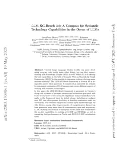 LLM-KG-Bench 3.0: A Compass for SemanticTechnology Capabilities in the Ocean of LLMs