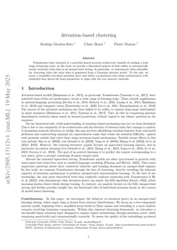 Attention-based clustering