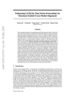 Enhancing LLMs for Time Series Forecasting via Structure-Guided Cross-Modal Alignment