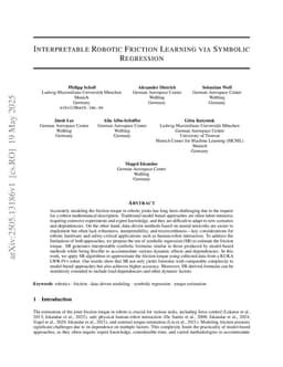 Interpretable Robotic Friction Learning via Symbolic Regression