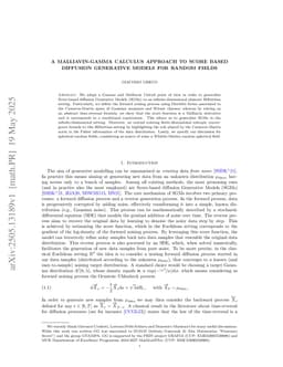 A Malliavin-Gamma calculus approach to Score Based Diffusion Generative models for random fields