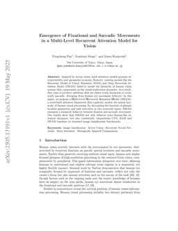 Emergence of Fixational and Saccadic Movements in a Multi-Level Recurrent Attention Model for Vision