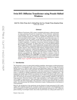 Swin DiT: Diffusion Transformer using Pseudo Shifted Windows
