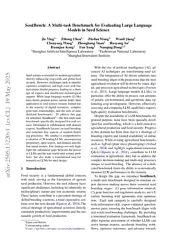 SeedBench: A Multi-task Benchmark for Evaluating Large Language Models in Seed Science