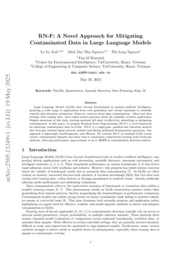 RN-F: A Novel Approach for Mitigating Contaminated Data in Large Language Models