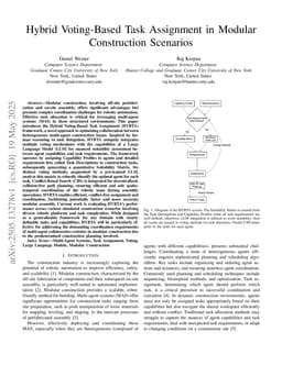 Hybrid Voting-Based Task Assignment in Modular Construction Scenarios