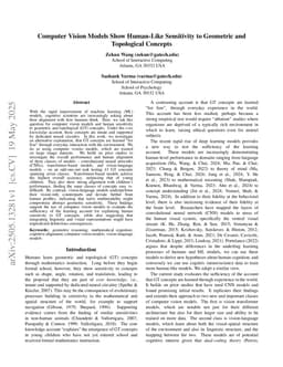 Computer Vision Models Show Human-Like Sensitivity to Geometric and Topological Concepts