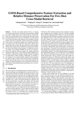GMM-Based Comprehensive Feature Extraction and Relative Distance Preservation For Few-Shot Cross-Modal Retrieval