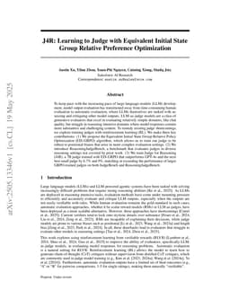 J4R: Learning to Judge with Equivalent Initial State Group Relative Policy Optimization