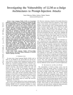 Investigating the Vulnerability of LLM-as-a-Judge Architectures to Prompt-Injection Attacks