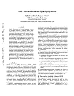 Multi-Armed Bandits Meet Large Language Models