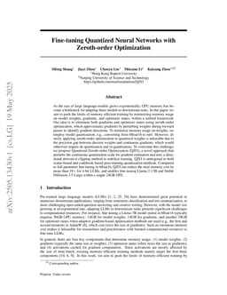 Fine-tuning Quantized Neural Networks with Zeroth-order Optimization