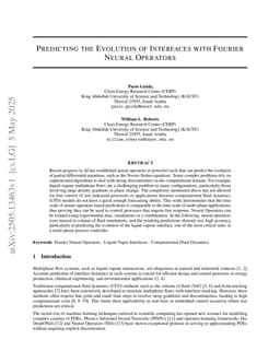 Predicting The Evolution of Interfaces with Fourier Neural Operators