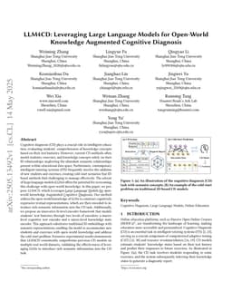 LLM4CD: Leveraging Large Language Models for Open-World Knowledge Augmented Cognitive Diagnosis