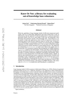 Know Or Not: a library for evaluating out-of-knowledge base robustness
