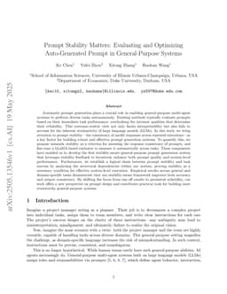 Prompt Stability Matters: Evaluating and Optimizing Auto-Generated Prompt in General-Purpose Systems