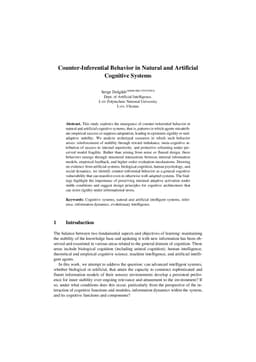 Counter-Inferential Behavior in Natural and Artificial Cognitive Systems