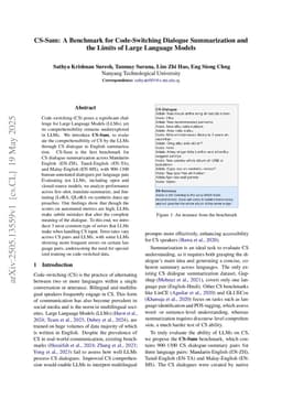 CS-Sum: A Benchmark for Code-Switching Dialogue Summarization and the Limits of Large Language Models