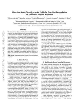 Direction-Aware Neural Acoustic Fields for Few-Shot Interpolation of Ambisonic Impulse Responses